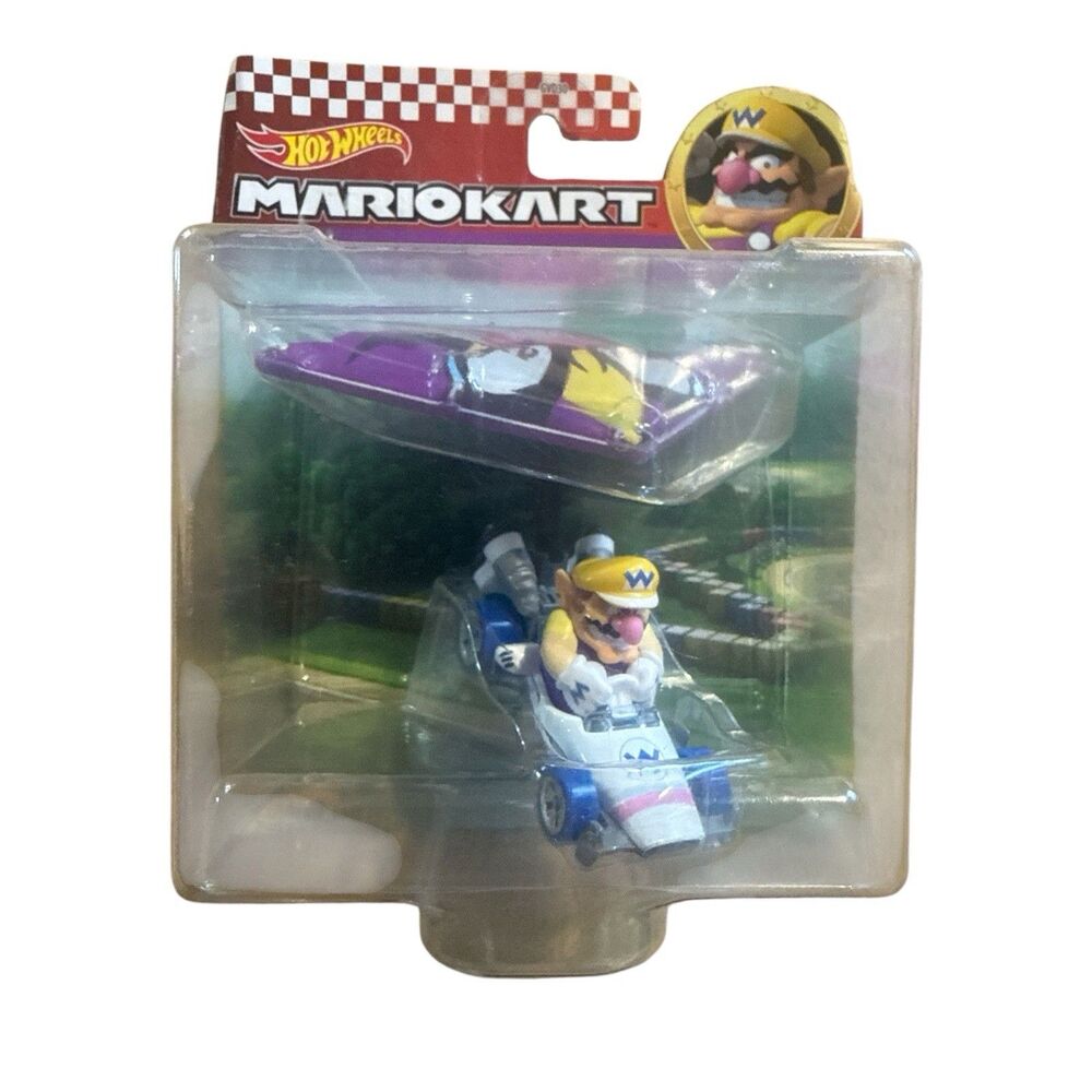 Hot Wheels Mario Kart Wario B-Dasher + Wario Wing 1:64 Diecast New